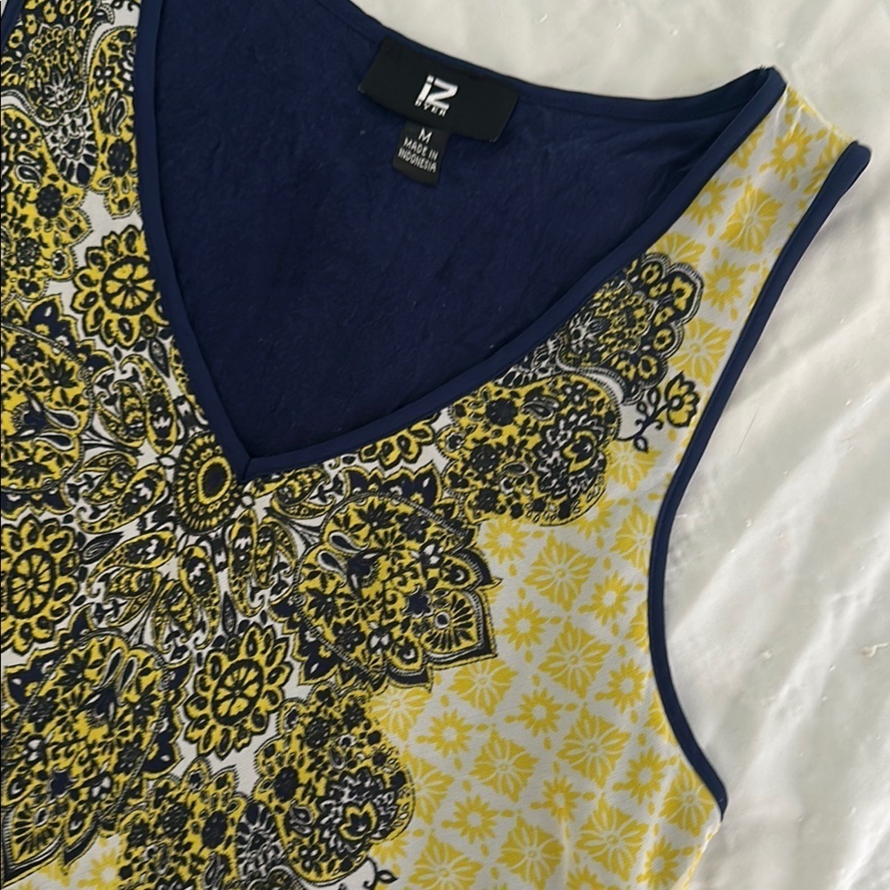 Iz Byer Blue and Yellow Tank Top Vibrant and Stylish - Picture 2 of 16